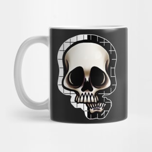 Split Grid Skull Mug